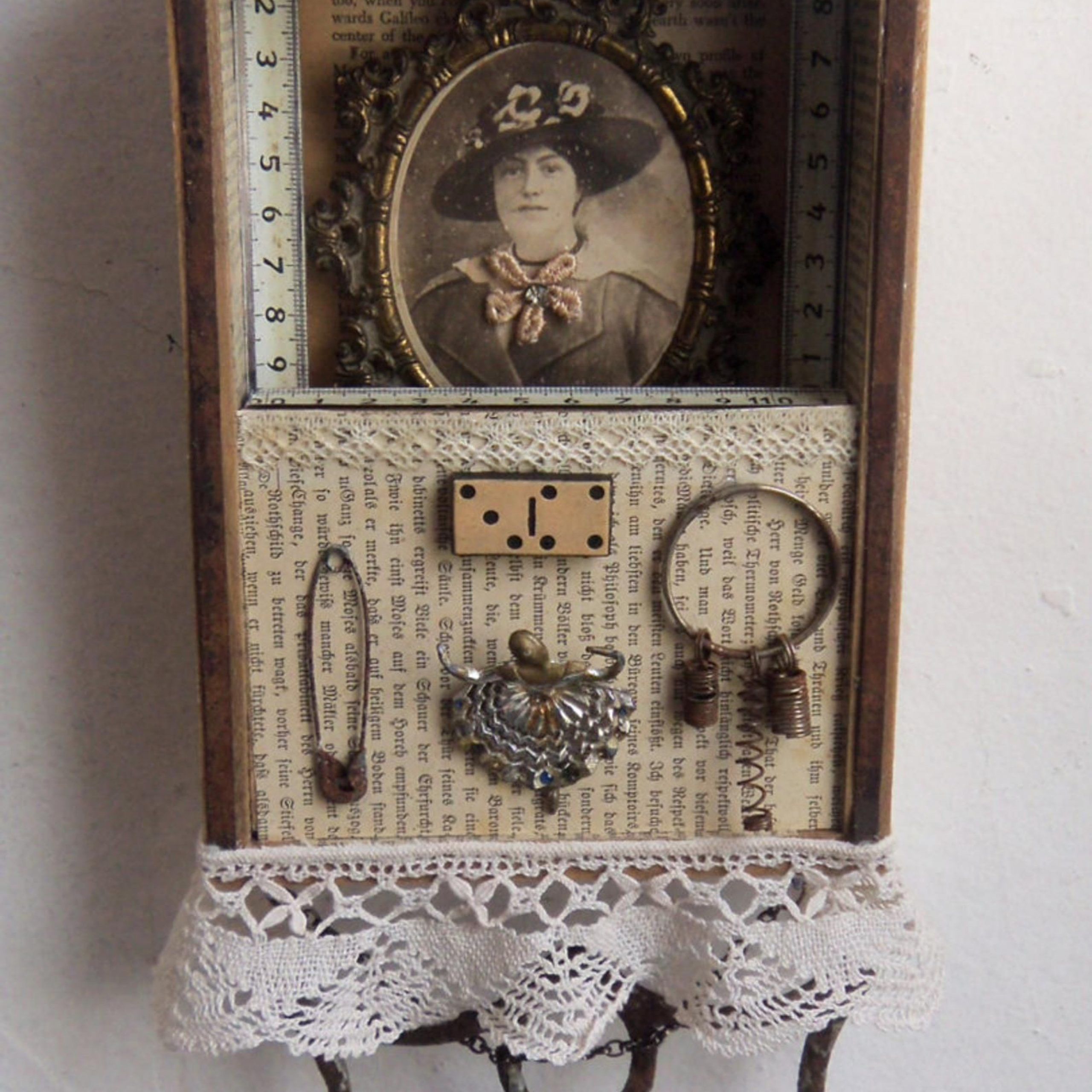 Shadow Box – Assemblage Art – Vintage Finds – 3d Wall Decoration Shabby Within Best And Newest Shadow Box Wall Art (View 8 of 20)