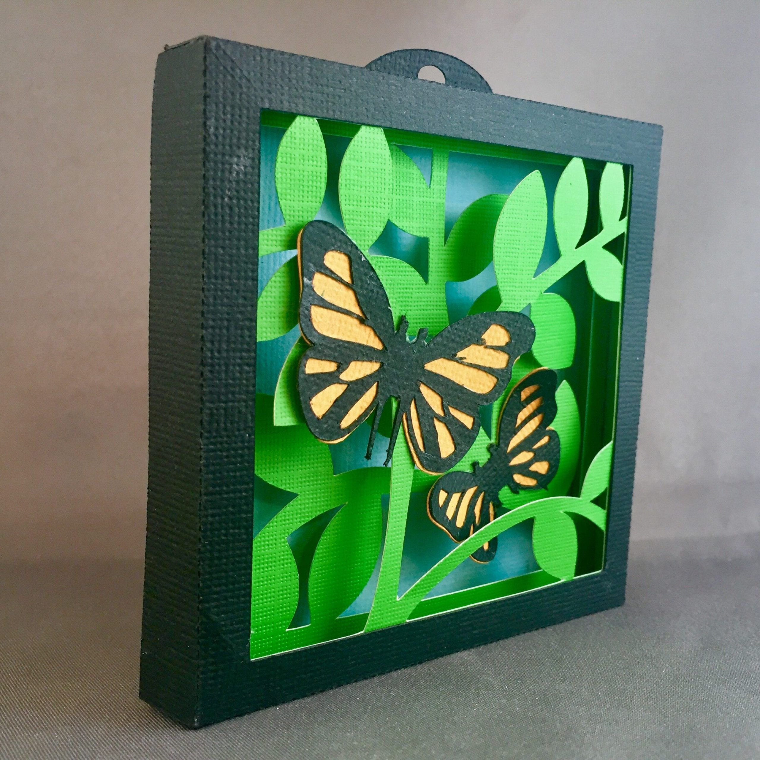 Shadow Boxes Wall Decor Papercutting Butterfly Wall Art | Papercuts With Most Current Shadow Box Wall Art (View 16 of 20)