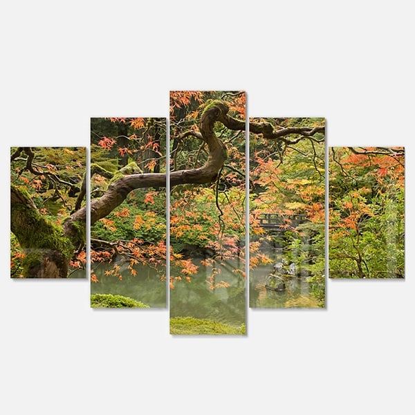 Shop Designart 'japanese Garden Fall Season' Large Landscape Glossy Intended For 2017 Autumn Metal Wall Art (View 5 of 20)