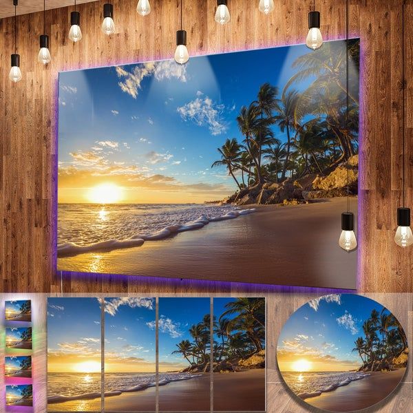 Shop Designart 'paradise Tropical Island Beach Sunrise' Photography Within 2018 Sunrise Metal Wall Art (View 18 of 20)