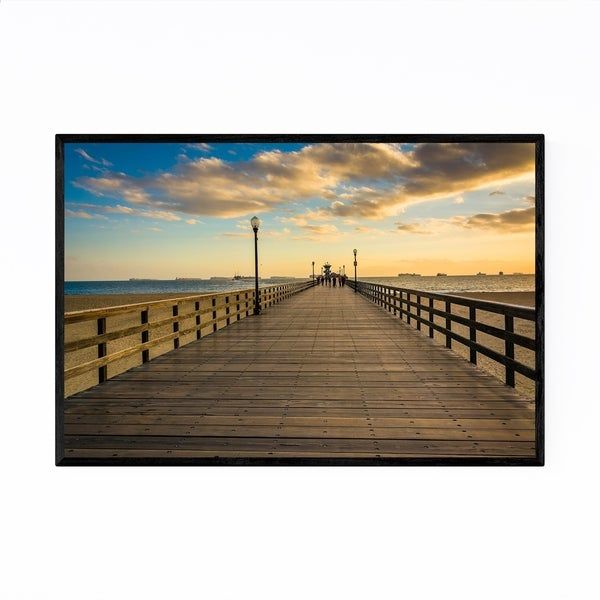 Shop Noir Gallery Seal Beach California Pier Framed Art Print – Free With Regard To Most Current Pier Wall Art (View 5 of 20)