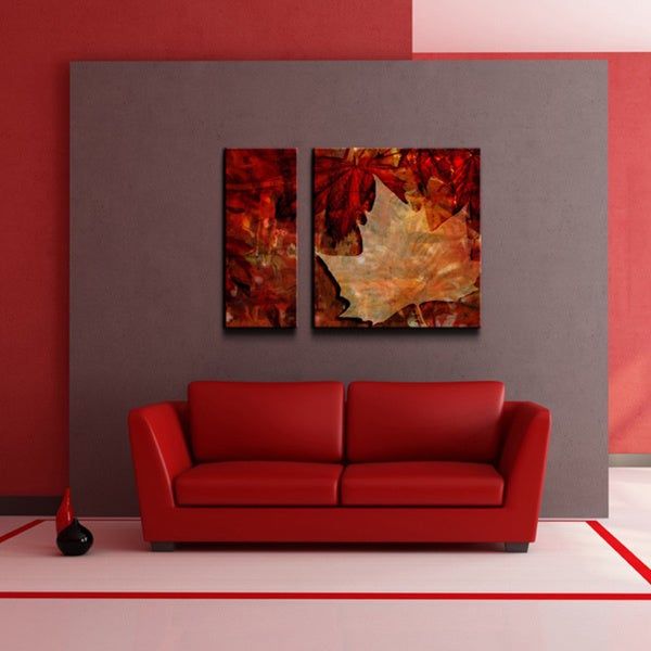 Shop Ready2hangart 'abstract Autumn' 2 Piece Canvas Wall Art – On Sale Pertaining To Most Popular 2 Piece Circle Wall Art (View 16 of 20)