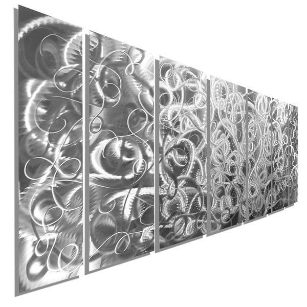 Shop Statements2000 Silver Etched Metal Wall Art Abstract Decorjon With Best And Newest Coins Brass Metal Wall Art (View 1 of 20)