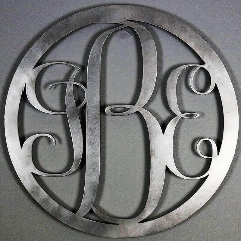 Signature Initials Monogram Plasma Wall Art For Most Up To Date Signature Wall Art (View 20 of 20)
