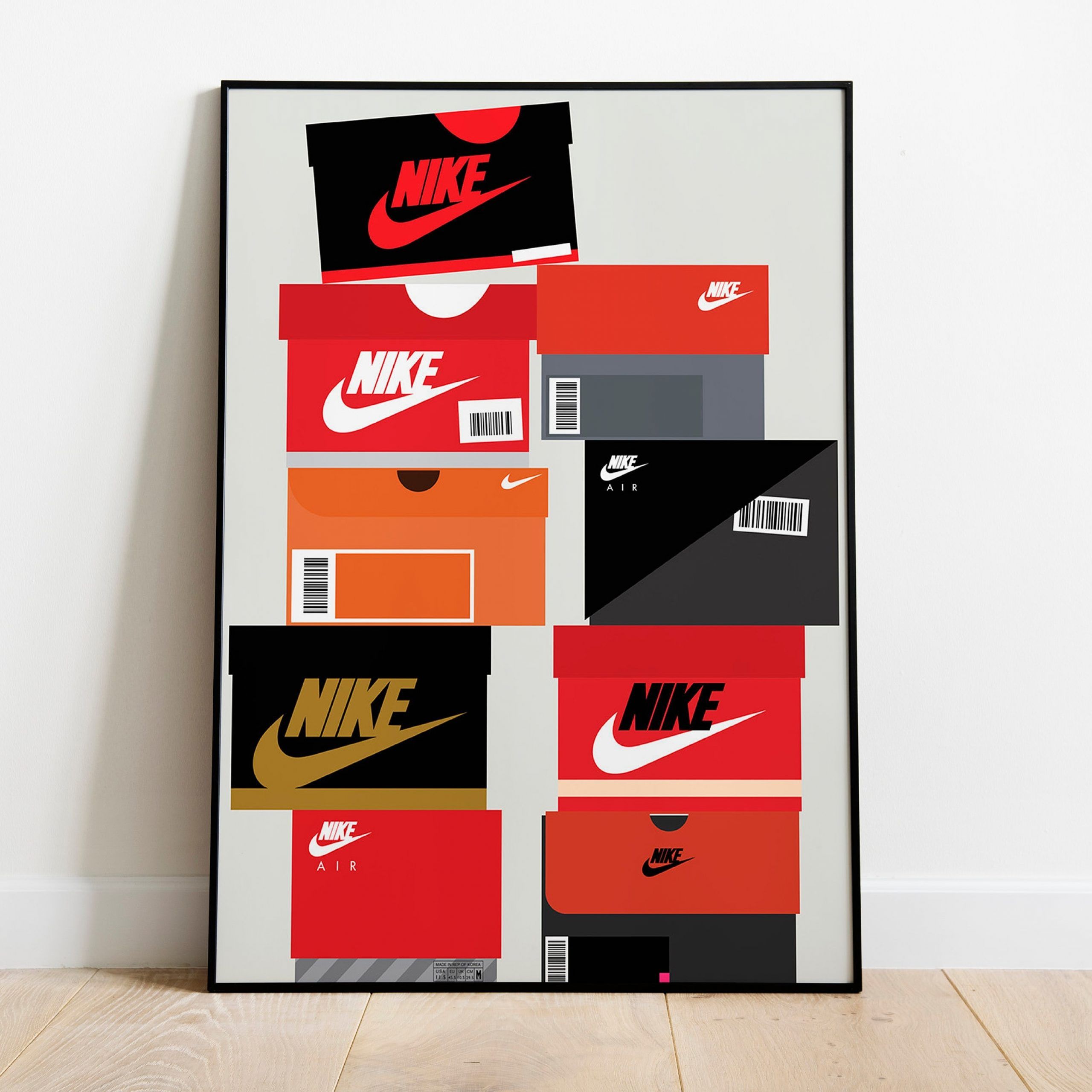 Sneaker Box Wall Art Poster Nike Sneakerhead Decor | Etsy Inside Most Recent Box Wall Art (View 6 of 20)