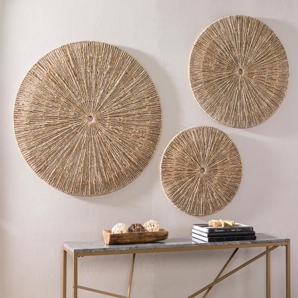 Southern Enterprises Deltryn Seagrass Natural Finish Wall Art (set Of 3 With Most Recent Natural Wall Art (View 9 of 20)
