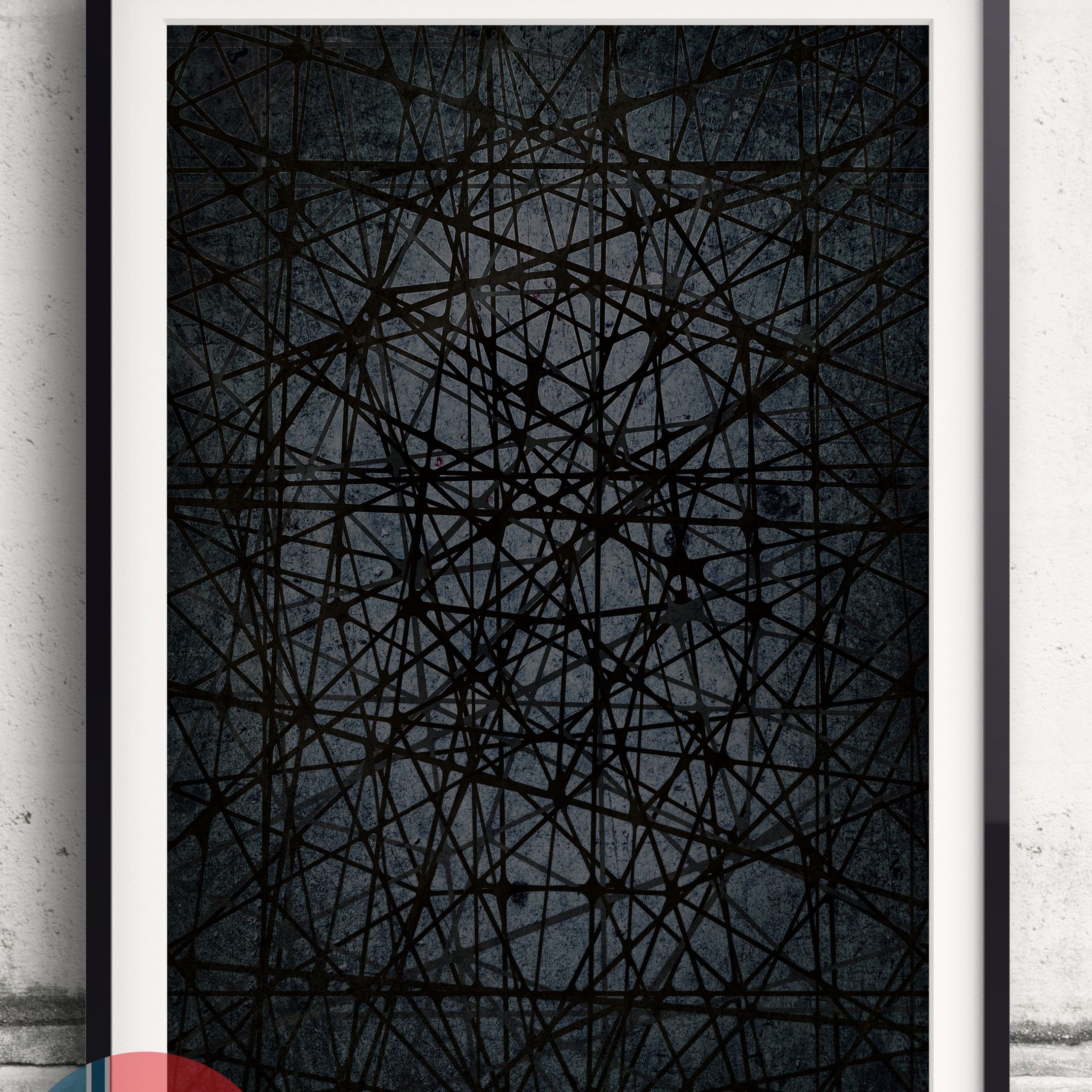 Spider Web Printable Wall Art Black Gray Large Poster Painting Room Throughout Most Current Web Wall Art (View 15 of 20)