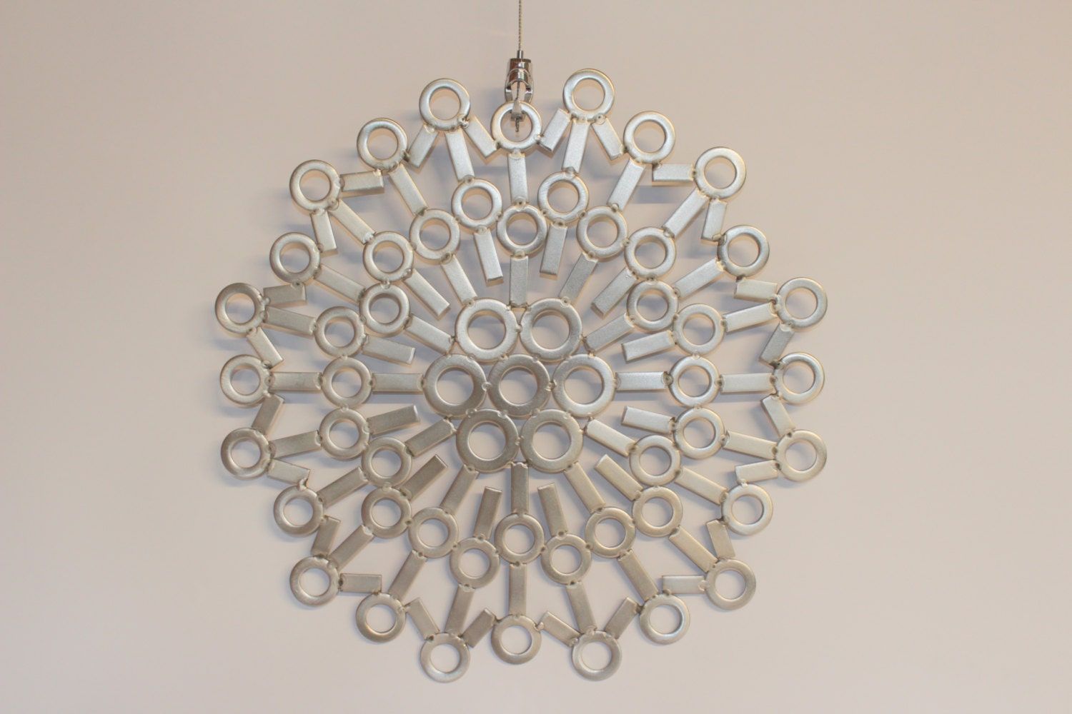 Stainless Steel Metal Wall Art Sculpture / Placemat Regarding Most Current Stainless Steel Metal Wall Sculptures (View 12 of 20)