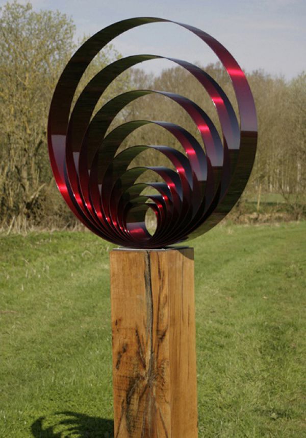 Stainless Steel & Oak #sculpture#sculptor Thomas Joynes Titled Pertaining To Most Popular Stainless Steel Metal Wall Sculptures (View 7 of 20)