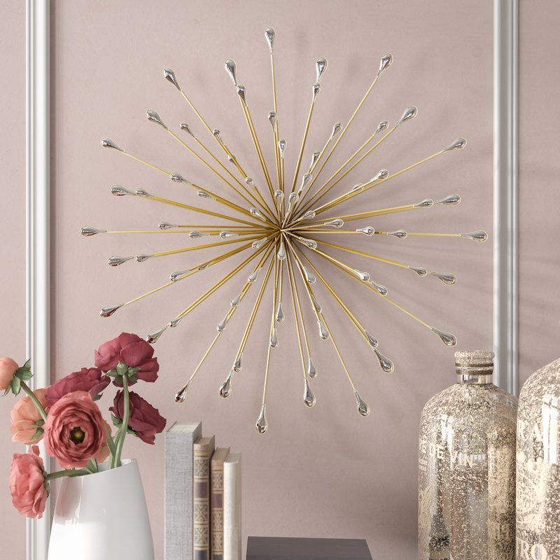 Starburst Metal Wall Décor | Starburst Wall Decor, Sunburst Wall Decor For Most Up To Date Gold And Silver Metal Wall Art (View 2 of 20)