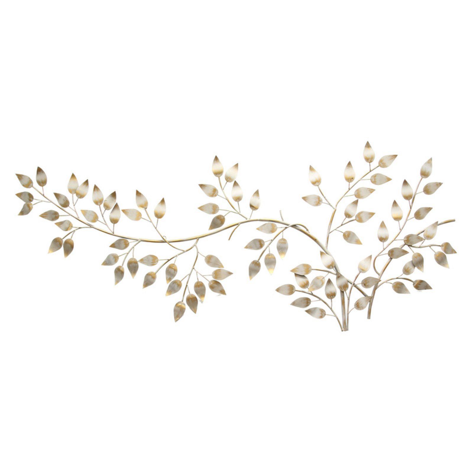 Stratton Home Decor Brushed Gold Flowing Leaves Wall Decor – Walmart Pertaining To Newest Gold Leaves Wall Art (Gallery 19 of 20)