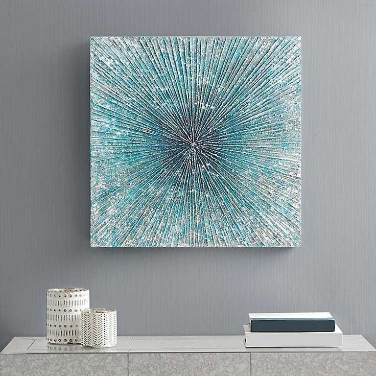 Textured Bursting Blue Star Canvas Art Print | Kirklands | Square Within Most Recent Square Canvas Wall Art (View 2 of 20)