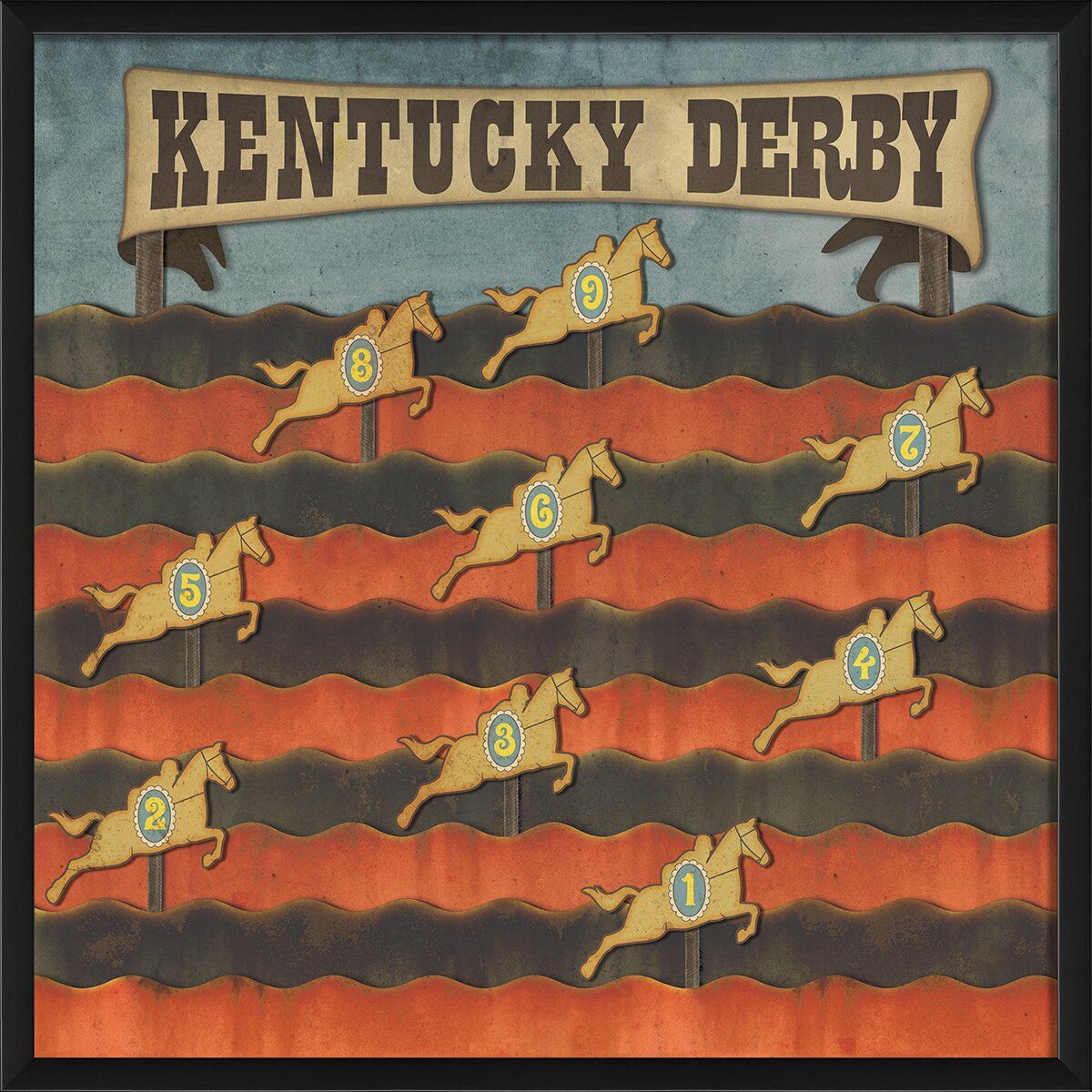 The Artwork Factory Kentucky Derby Framed Graphic Art & Reviews | Wayfair Pertaining To Latest Derby Wall Art (View 9 of 20)