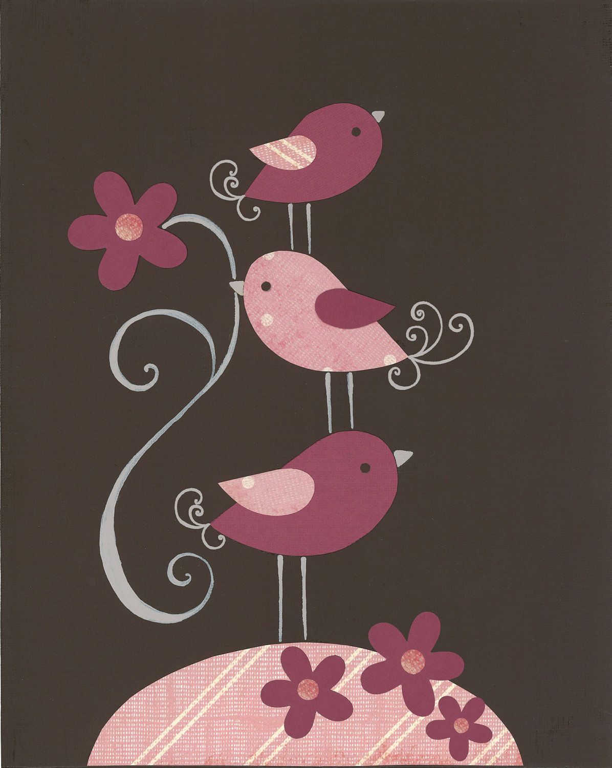This Whole Pink And Brown Bird/owl/birdhouse/flower Thing Is Cool (View 16 of 20)