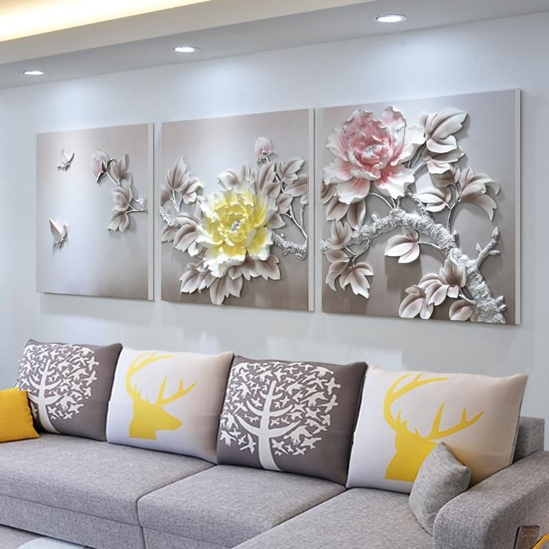 Three Dimensional Relief Wall Hanging Painting – Luxury Decoration In Most Current Dimensional Wall Art (View 5 of 20)