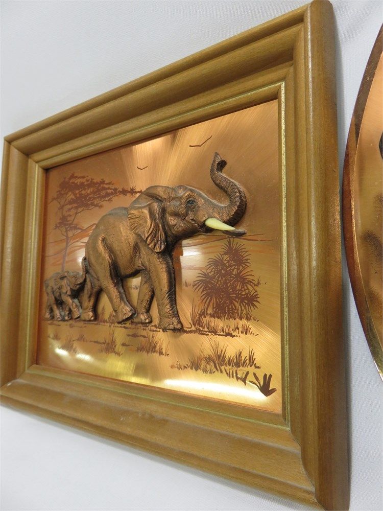 Transitional Design Online Auctions – 3 Dimensional Copper Elephant Pertaining To Best And Newest 3 Dimensional Wall Art (View 15 of 20)