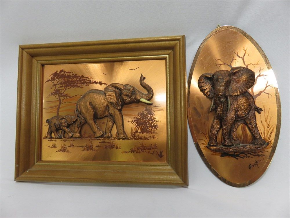 Transitional Design Online Auctions – 3 Dimensional Copper Elephant Pertaining To Most Up To Date 3 Dimensional Wall Art (View 7 of 20)