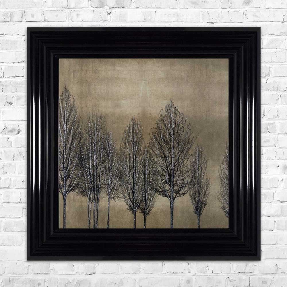 Tree Line Gold 2 Framed Wall Artshh Interiors – 55cm X 55cm | 1wall With Regard To 2017 Trees Silver Wall Art (View 12 of 20)