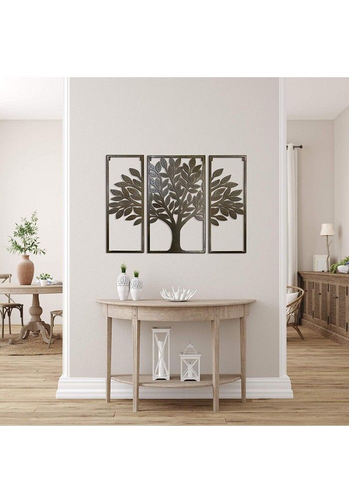 Tree Of Life Decorative Metal Wall Art 32 X 24 Inch | Decorshore For Most Up To Date Polished Metal Wall Art (View 3 of 20)