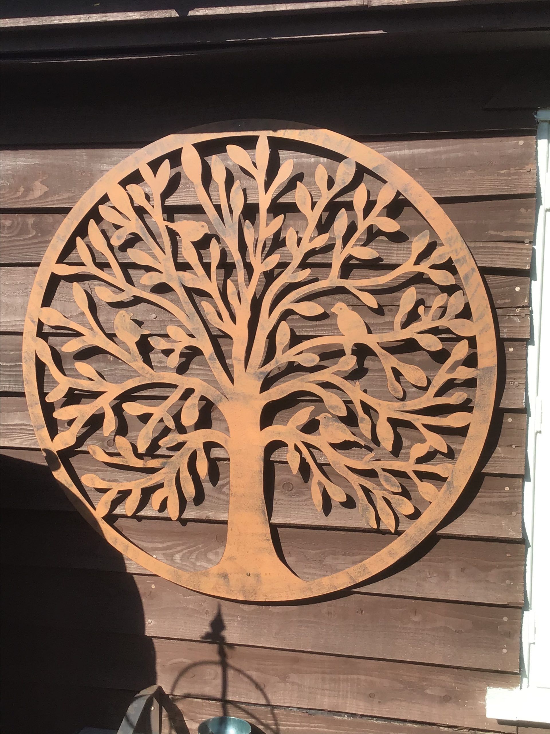 Tree Of Life Wall Hanging – Painted Metal Wall Art – 100cm Diameter Intended For Newest Wooden Blocks Metal Wall Art (View 4 of 20)