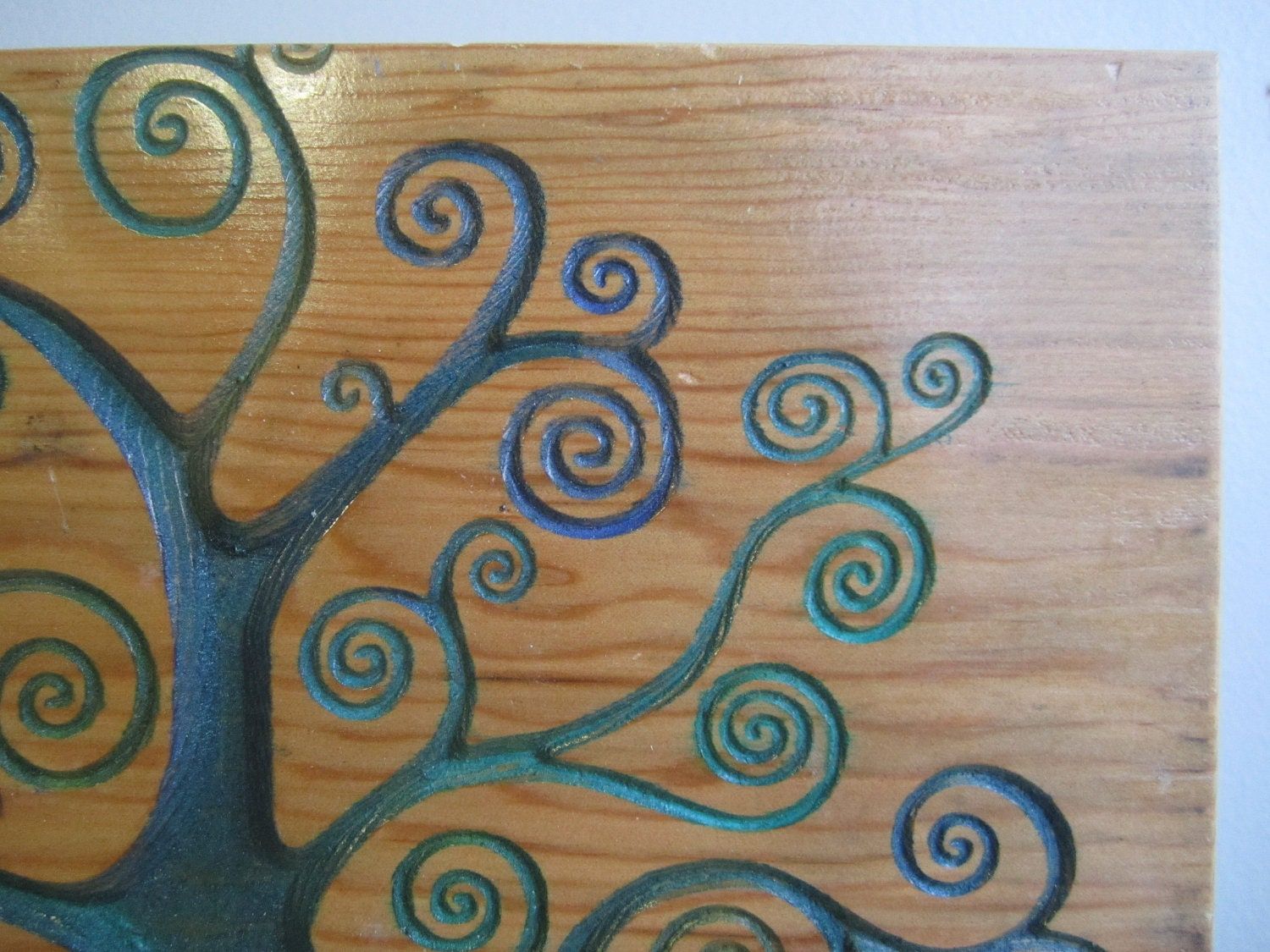 Tree Swirl Wood Carved Art Wall Hanging With Regard To Current Swirly Rectangular Wall Art (View 2 of 20)