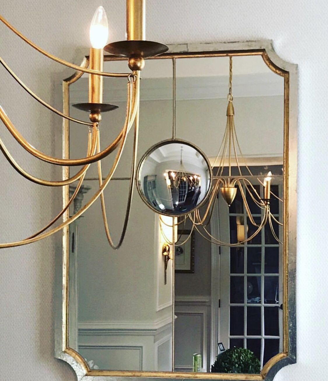 Tulip Silver And Gold Sectional Mirror | Gilt Mirror, Mirror Wall Decor Regarding Newest Gold Metal Mirrored Wall Art (View 16 of 20)