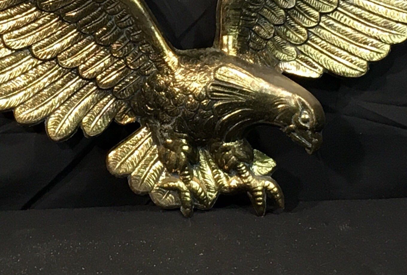 Vintage Brass Eagle, Decorative Gold Wall Decor, Wall Hanging Wildlife Within Newest Eagle Wall Art (View 2 of 20)