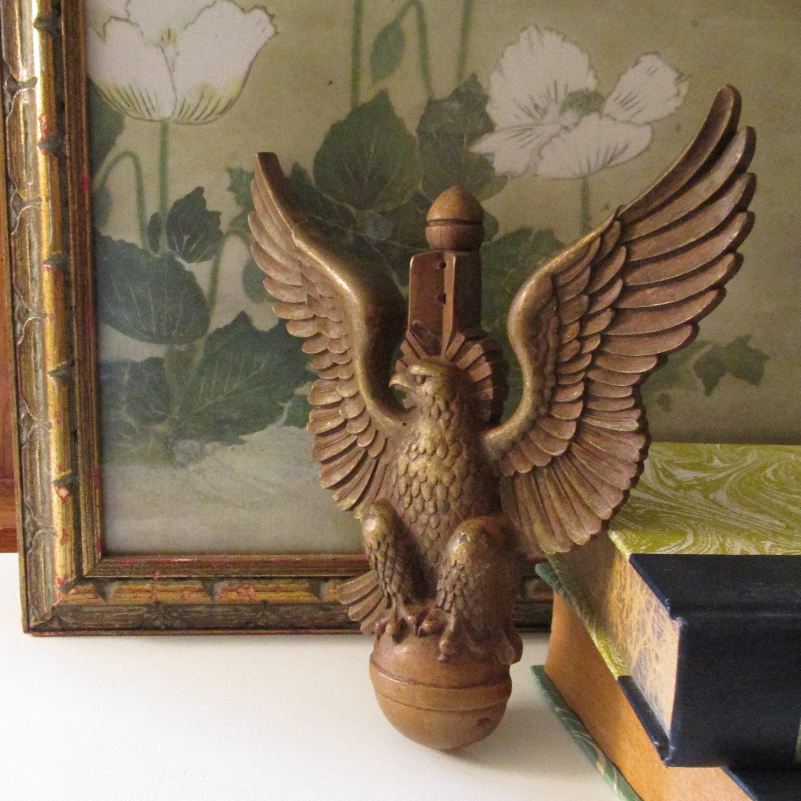 Vintage Syroco Wood Eagle Wall Plaque, Patriotic Eagle Wall Decor In Most Current Eagle Wall Art (View 3 of 20)