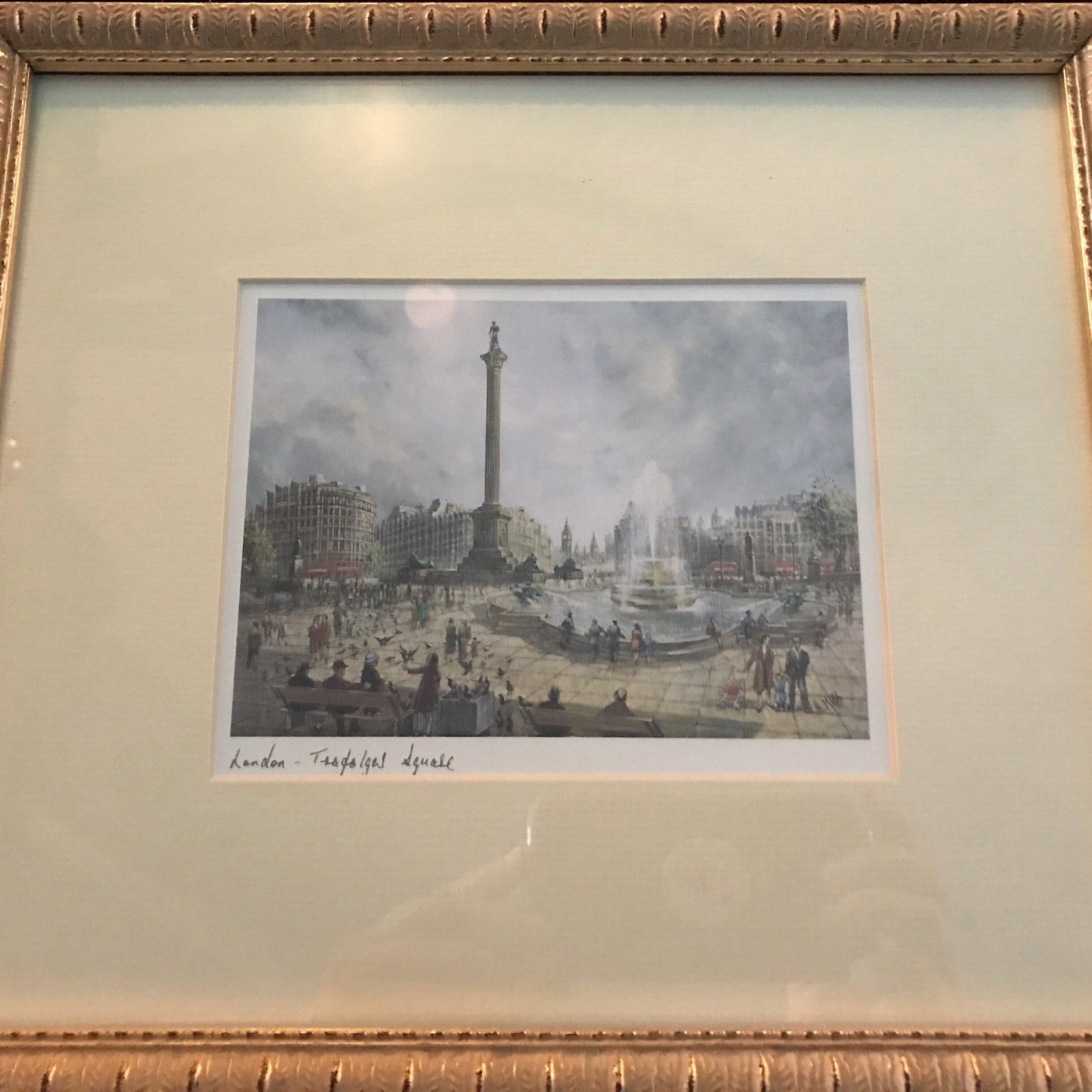 Vintage Trafalgar Square London Framed Print (View 11 of 20)