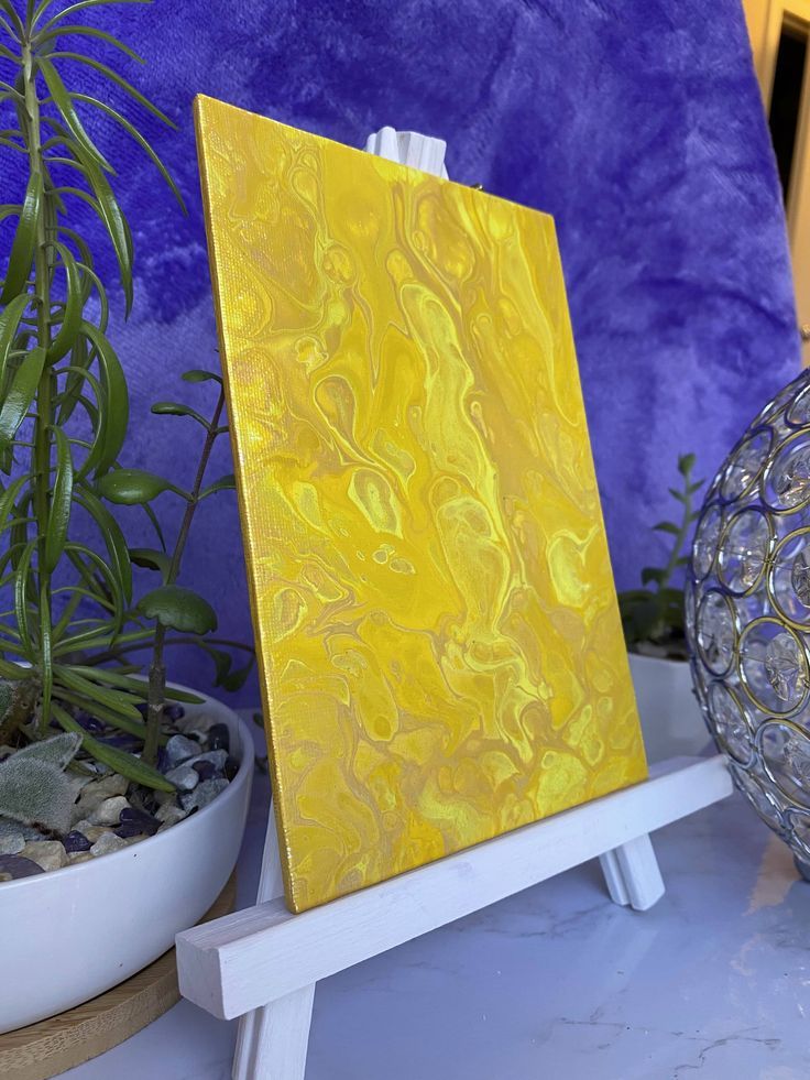 Wall Art Paintings – Fluid Art – Sapidus Crafts – Liquid Gold – Yellow For Current Fluid Wall Art (View 14 of 20)