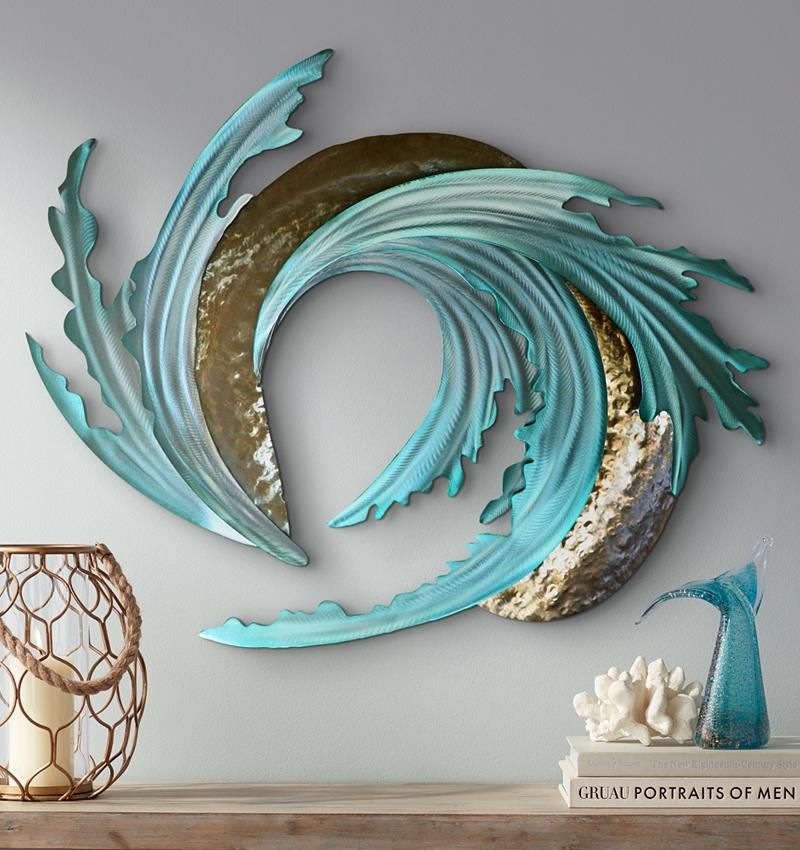 Wall Art | Sand And Sea 36" Wide Metal Wall Art | Brandowstore Within Latest Sea Wall Art (View 12 of 20)