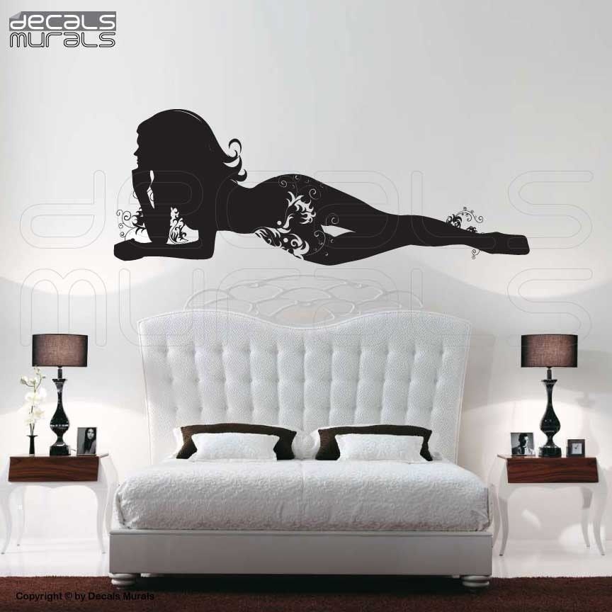 Wall Decals Laying Woman Silhouette Life Size Artdecalsmurals Intended For Newest Silhouette Wall Art (Gallery 20 of 20)