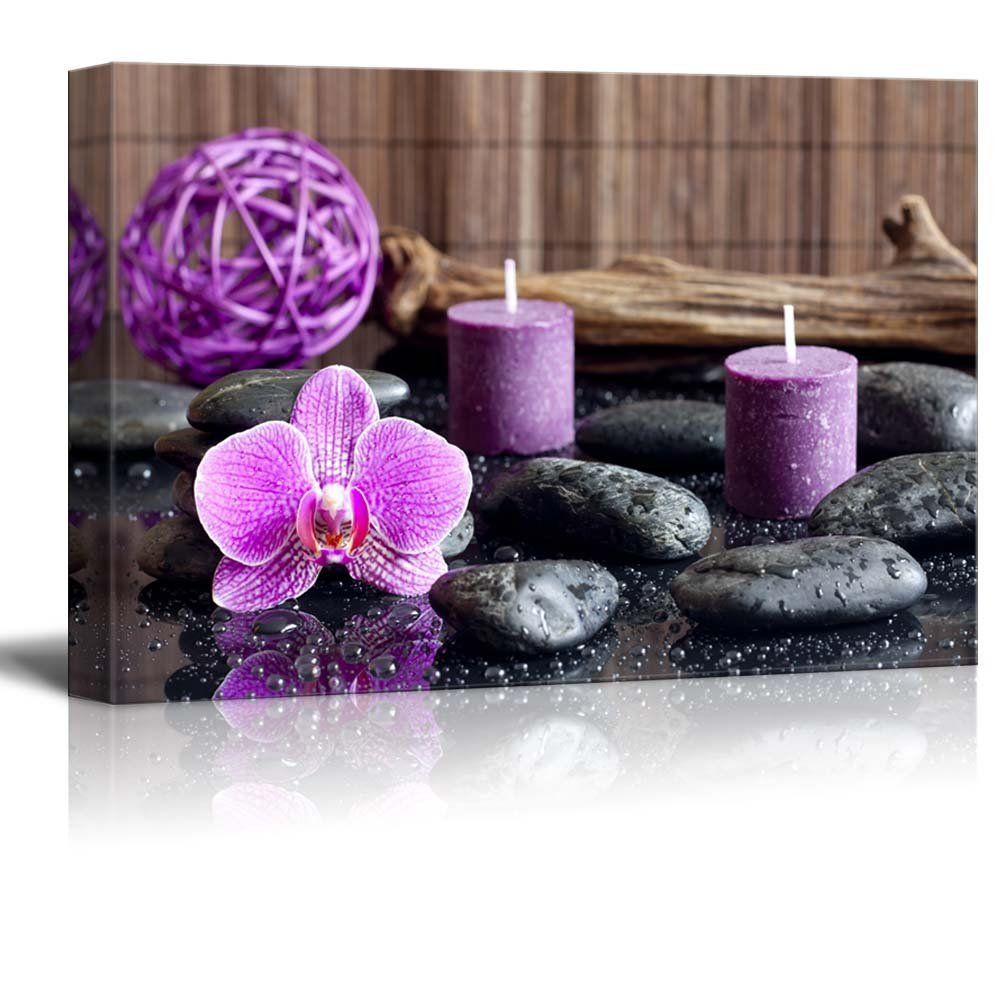 Wall26 Canvas Prints Wall Art – Zen Stones With Purple Orchid And Regarding Most Recently Released Stones Wall Art (View 15 of 20)