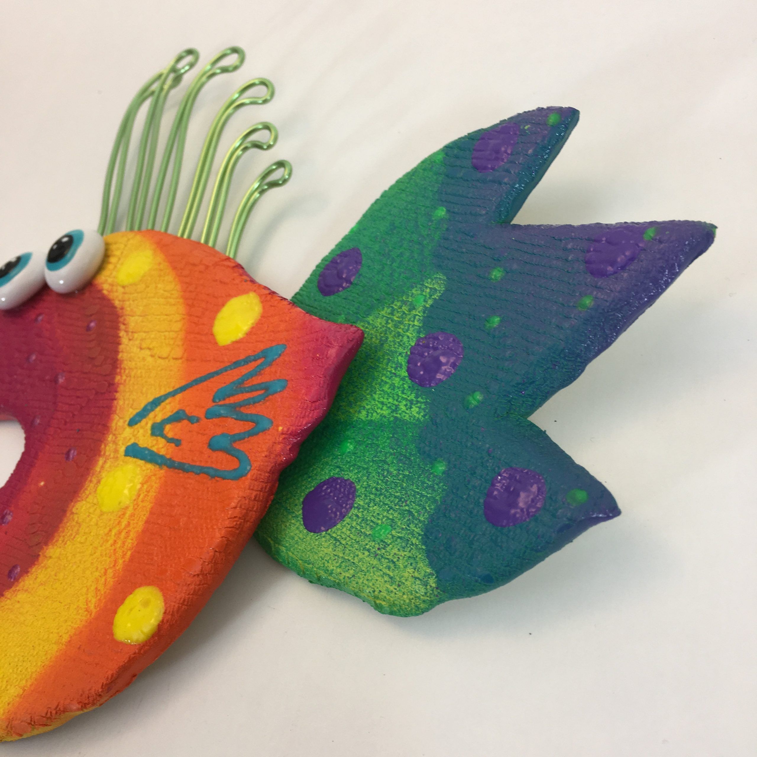 Whimsical Funky Wall Hanging Fish, Underwater Fish Room Decor,kids Wall For Most Recently Released Aquarium Wall Art (Gallery 19 of 20)