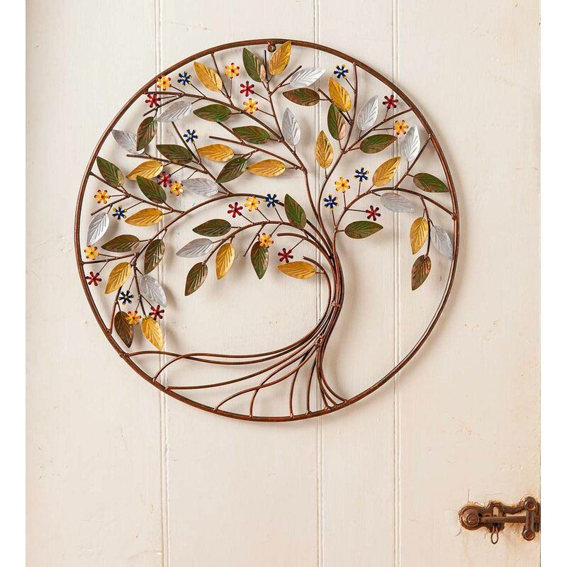 Wind & Weather Round Metal Tree Wall Décor & Reviews | Wayfair In Most Up To Date Spiral Circles Metal Wall Art (View 2 of 20)