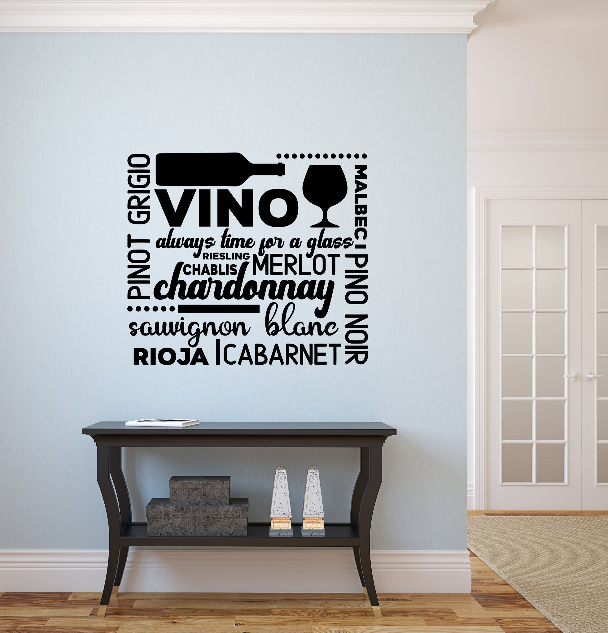 Wine Wall Decal, Wine Bar Decor, Wine Decal For Wall, Bar Wall Decor Inside Recent Wine Wall Art (View 16 of 20)