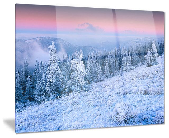 "winter Sunrise Over Mountain" Landscape Photo Metal Wall Art Regarding Most Recently Released Sunrise Metal Wall Art (View 8 of 20)