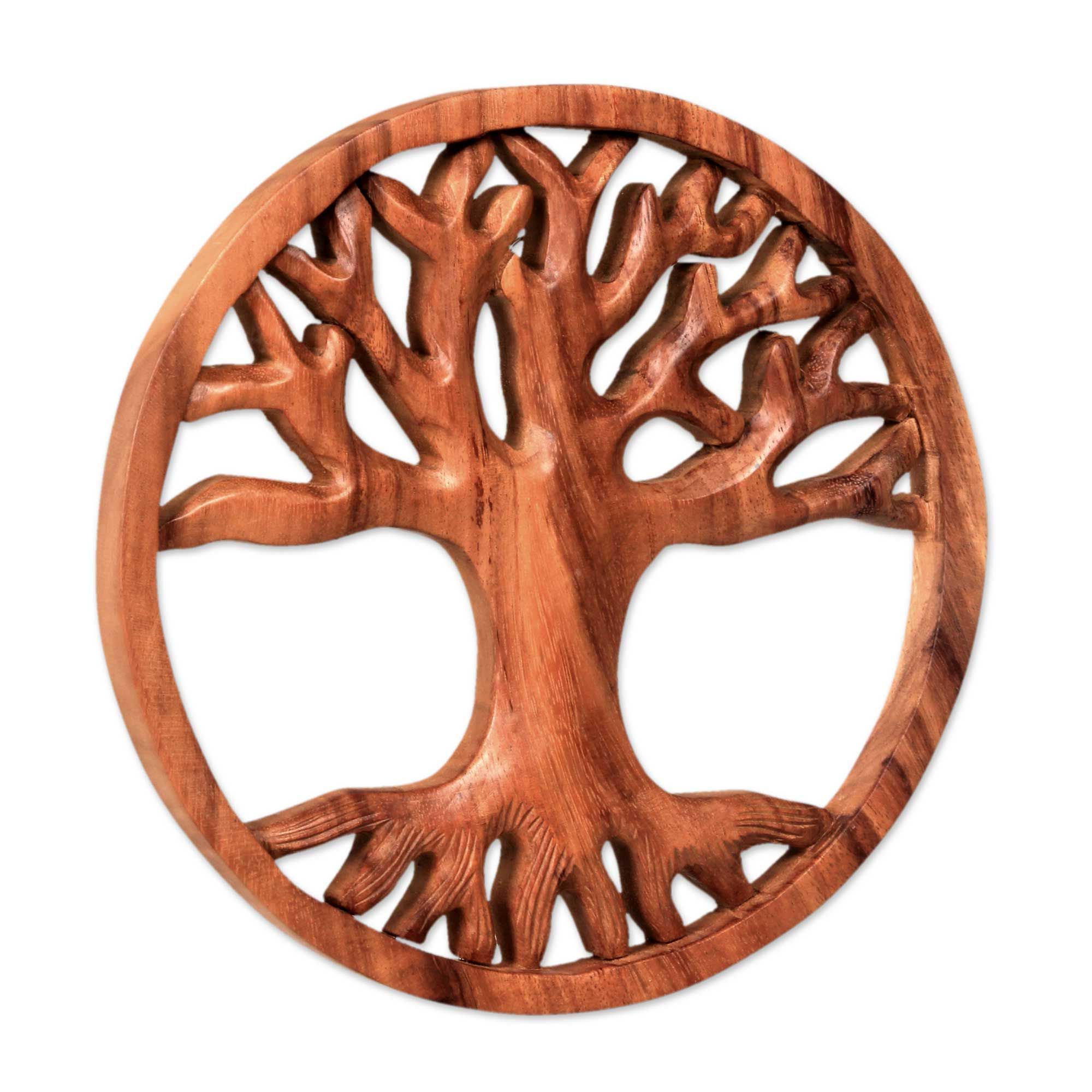 Wood Relief Panel, 'living Tree' | Metal Tree, Metal Tree Wall Art Throughout Most Popular Spiral Circles Metal Wall Art (View 15 of 20)