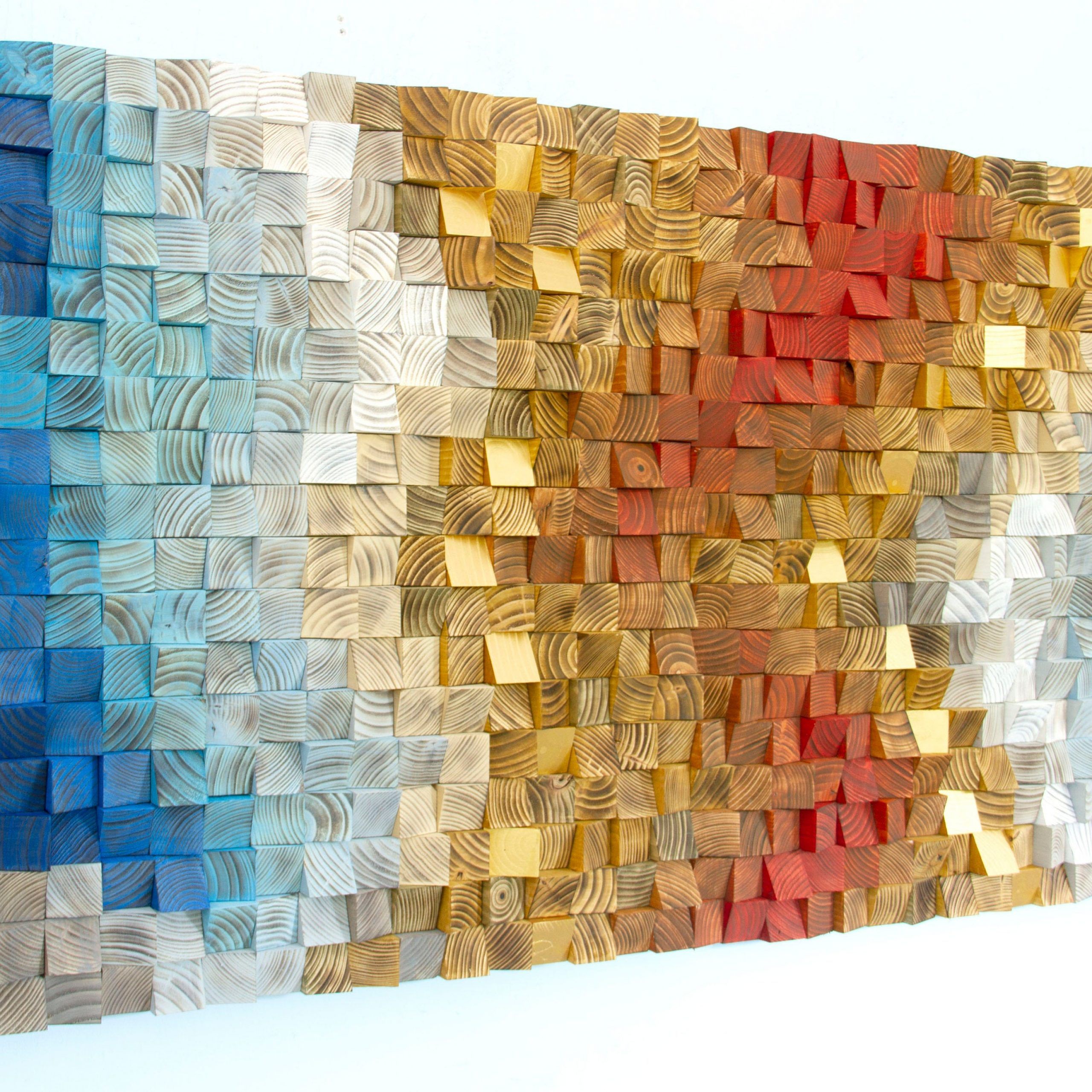 Wooden Mosaic Wall Art, Textured Wood Wall Art – Reclaimed Wood Wall Pertaining To Latest Textured Metal Wall Art Set (View 16 of 20)
