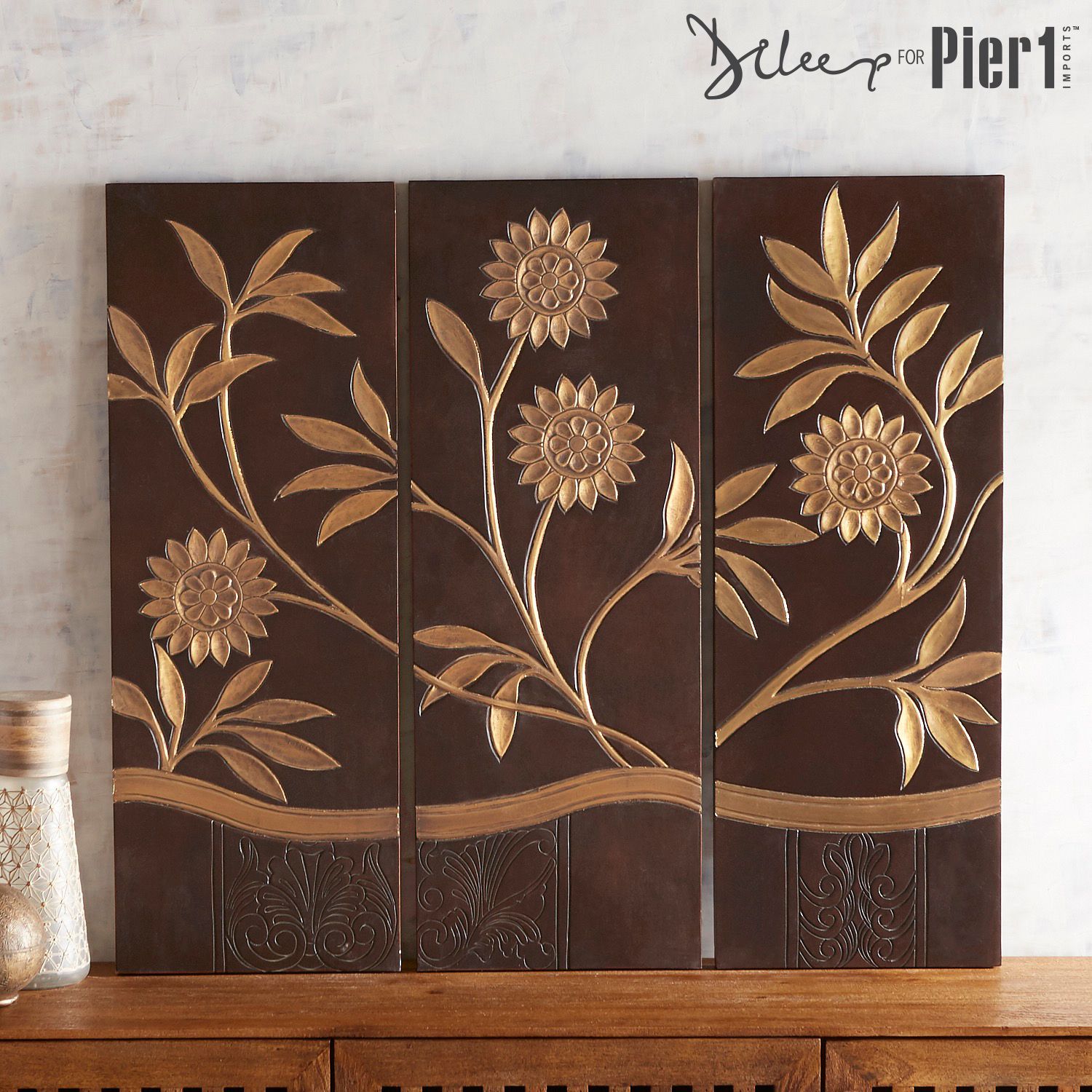 Wooden Wall Decor, Set Of 3 – Pier1 Regarding Latest Branches Wood Wall Art (View 1 of 20)