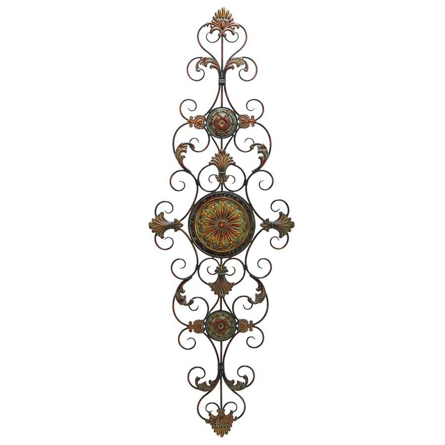 Woodland Imports 19 In W X 55 In H Frameless Scrollwork Metal 3d Art At Pertaining To Most Current Scrollwork Metal Wall Art (View 20 of 20)