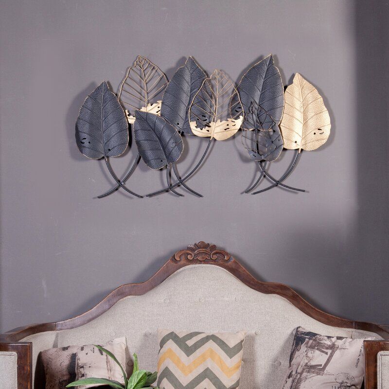 World Menagerie Metal Leaf Wall Décor & Reviews | Wayfair With Regard To Most Up To Date Metallic Leaves Metal Wall Art (Gallery 20 of 20)