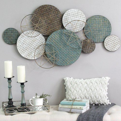 Woven Texture Metal Plate Wall Decor | Plate Wall Decor, Wall Decor With Regard To Most Popular Textured Metallic Wall Art (View 5 of 20)