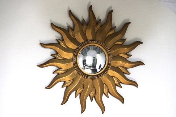 Your Place To Buy And Sell All Things Handmade | Gold Sunburst Mirror With Regard To Best And Newest Twisted Sunburst Metal Wall Art (View 1 of 20)