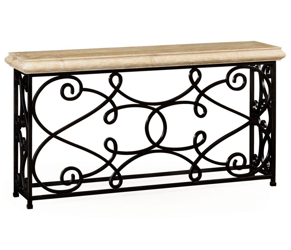12 Wrought Iron Products That Add Old World Style To Your Home Intended For Oval Aged Black Iron Console Tables (View 3 of 20)