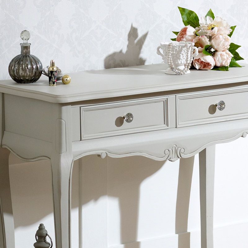 2 Drawer Console Table  Elise Grey Range – Melody Maison® Inside Gray And Black Console Tables (View 7 of 20)