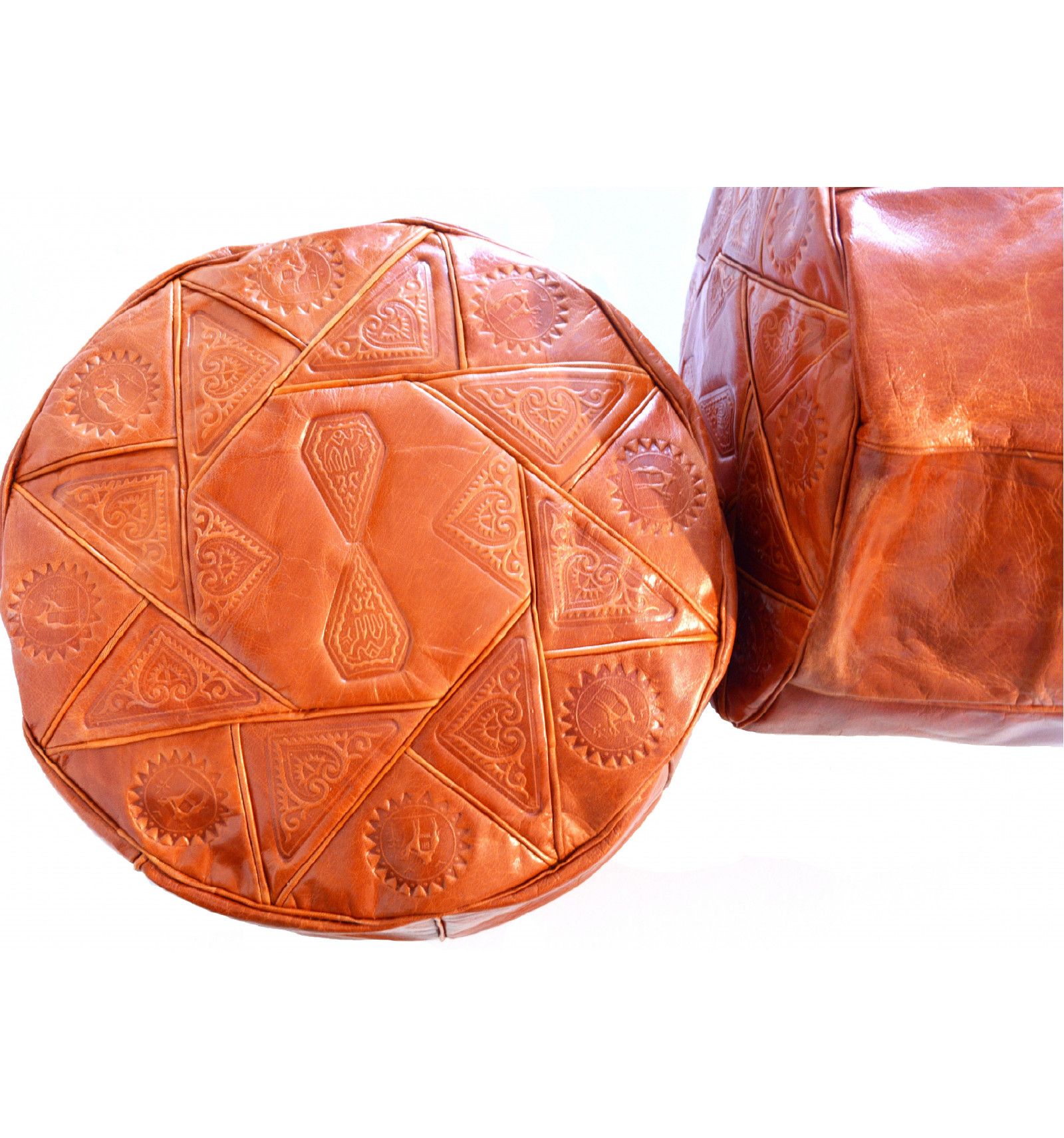 2 Leather Pouf – Leather Pouf Ottoman In Leather Pouf Ottomans (View 13 of 20)