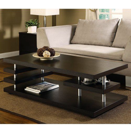 247shopathome Id 11416ct Coffee Tables, Black | Coffee Table, Cool Throughout Dark Coffee Bean Console Tables (View 7 of 20)