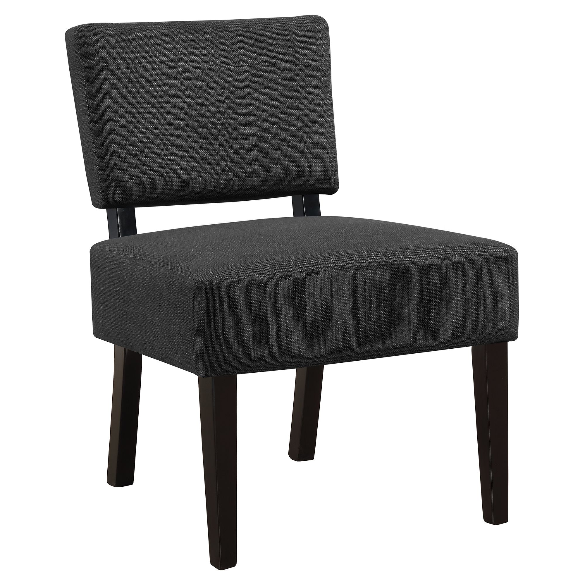 31.5" Charcoal Gray Contemporary Upholstered Armless Accent Chair For Smoke Gray Wood Accent Stools (Gallery 20 of 20)