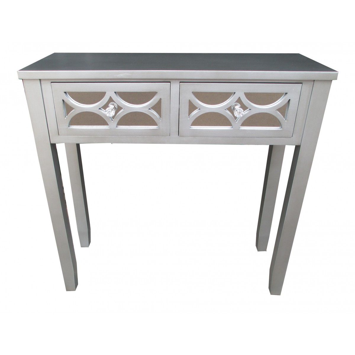 32 Inch H Grey Wooden 2 Drawer Console Table In Vintage Gray Oak Console Tables (View 15 of 20)